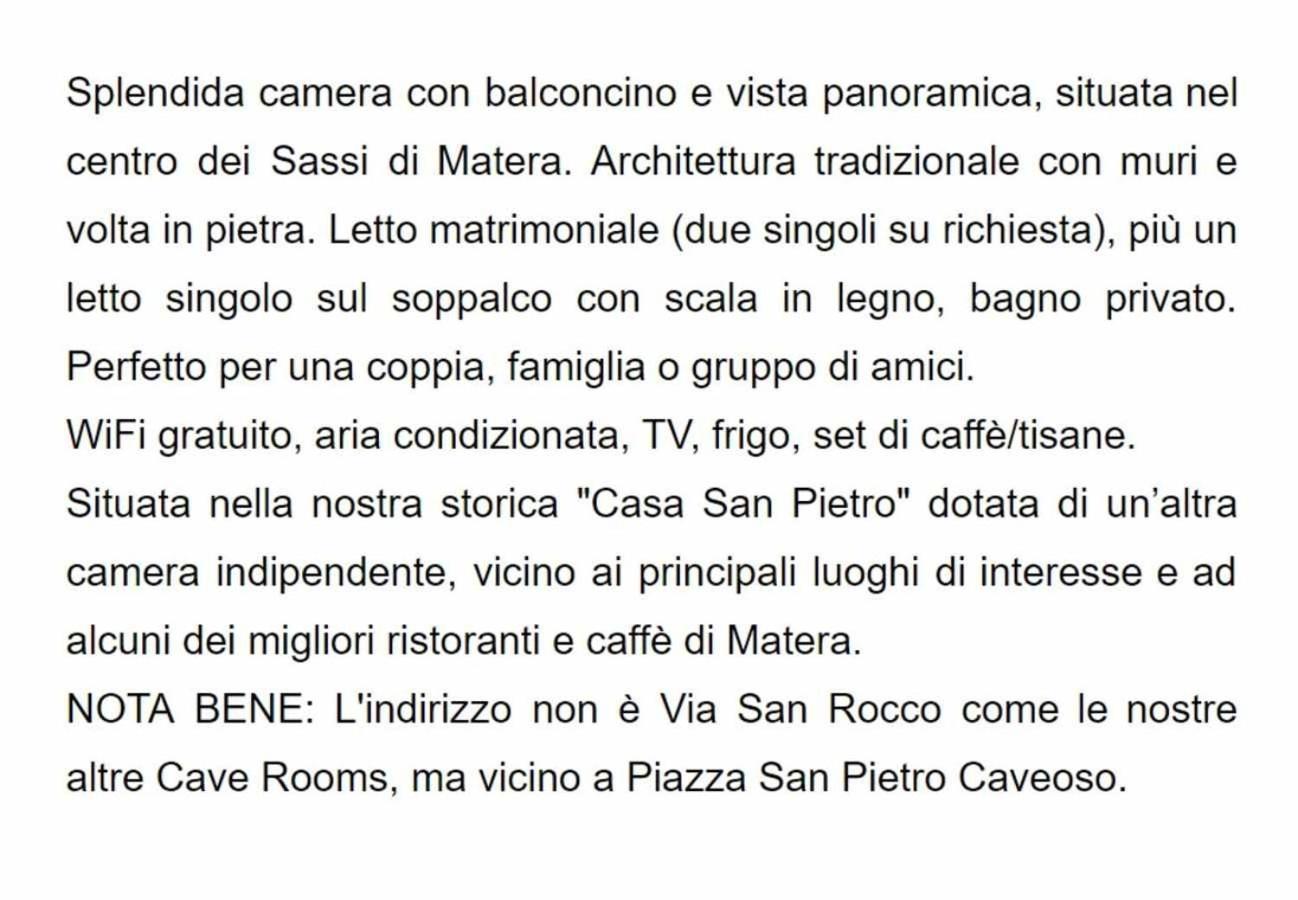 Cave Rooms Sassi Matera Quarto foto